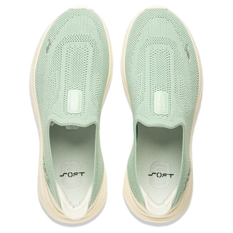 Li Ning SOFT GO 2 KNIT Cushioning Slip Resistant Abrasion Resistant Lightweight Rebound Low Top Casual Shoes Women's AGLV018-4