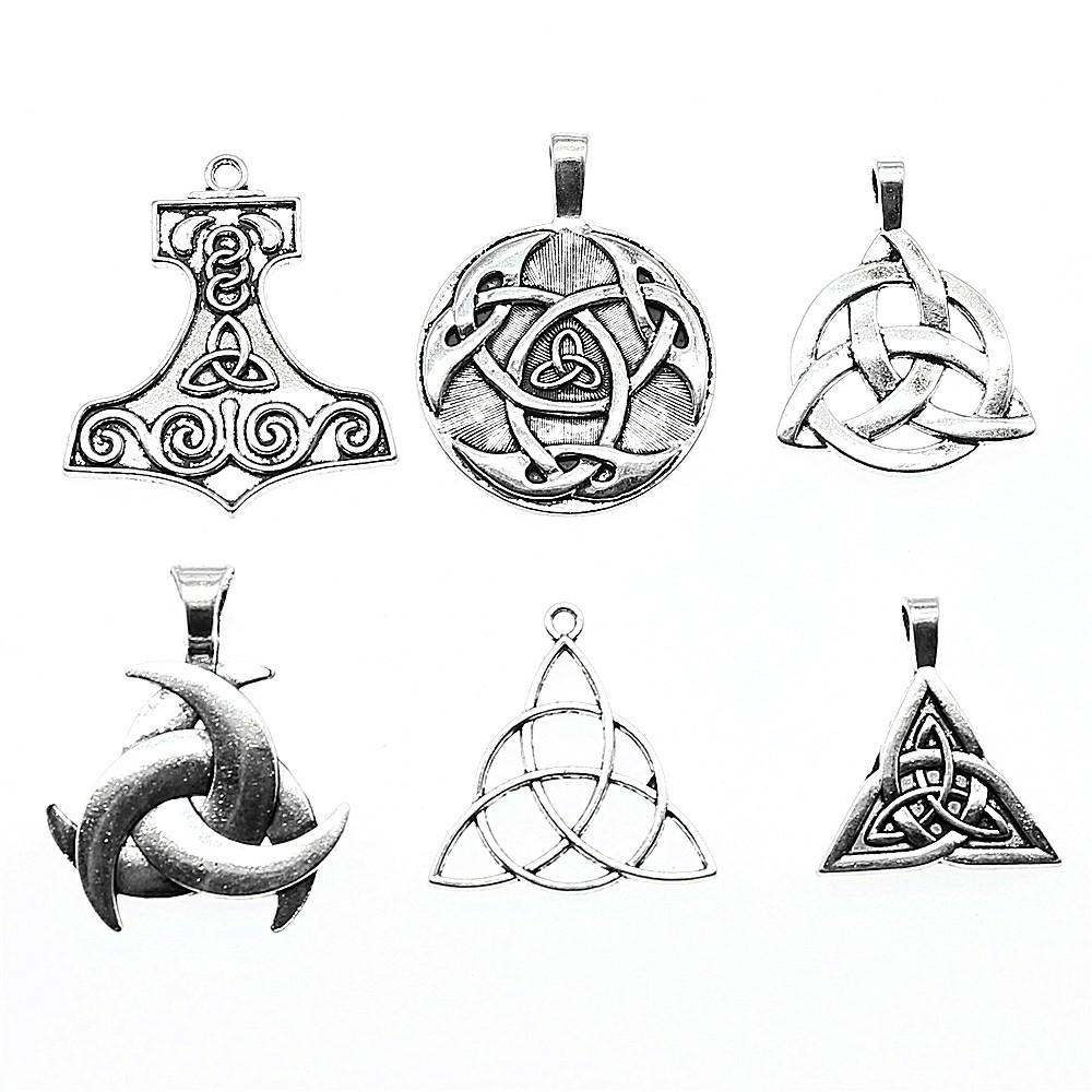 5pcs Antique Silver Color Triquetra Symbol Charms Pendant For Jewelry Making Charms Triquetra Signjewelry Findings DIY