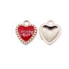 Charms Heart Enamel Pendants Wedding Jewelry Findings QC066