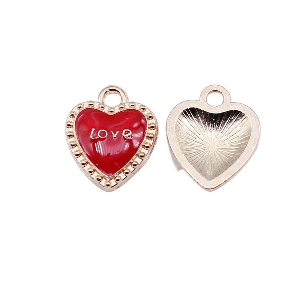 Charms Heart Enamel Pendants Wedding Jewelry Findings QC066