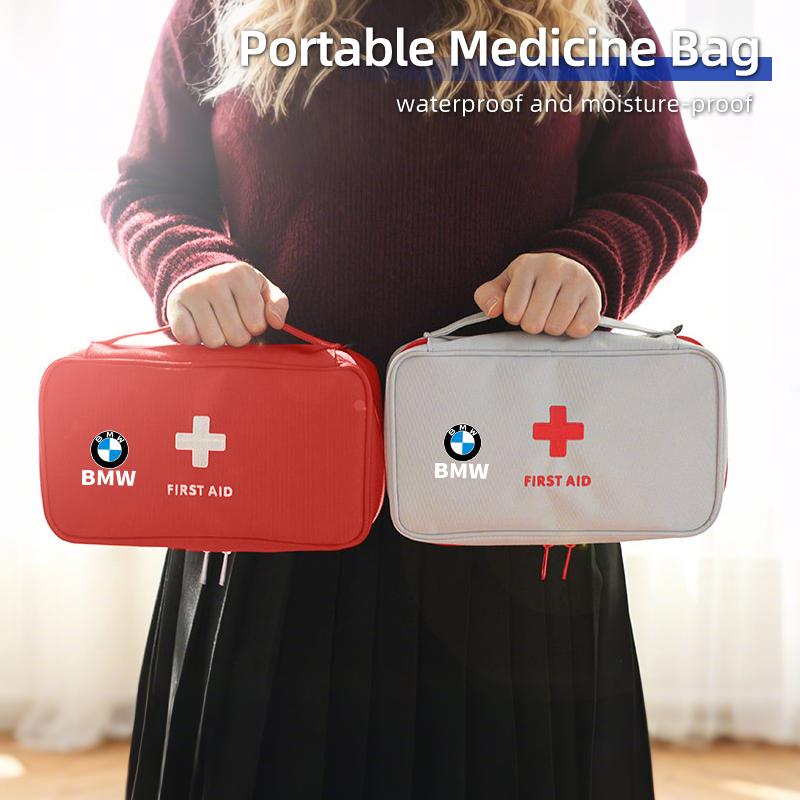 Heiß 2025 Erste-Hilfe-Medikamenten-Aufbewahrungstasche Outdoor Zuhause Reise Medizinischer Kasten Für BMW X3 X5 M5 M3 E46 E90 E60 F10 F30 G30 E87 E70 E91
