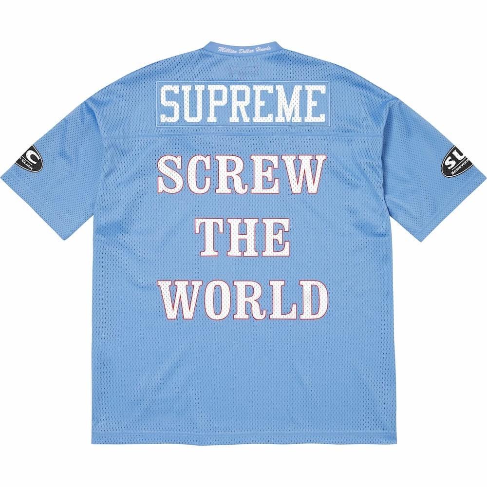 Supreme DJ Screw Football Jersey Light Blue