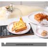 Homeglen Dessertteller mit Glaskuppel und Tablett