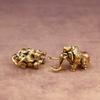Antique Bronze Cute Mammoth Miniature Figurines Desk Ornament Decorations Copper Animal Sculpture Home Tea Pet Decor Crafts