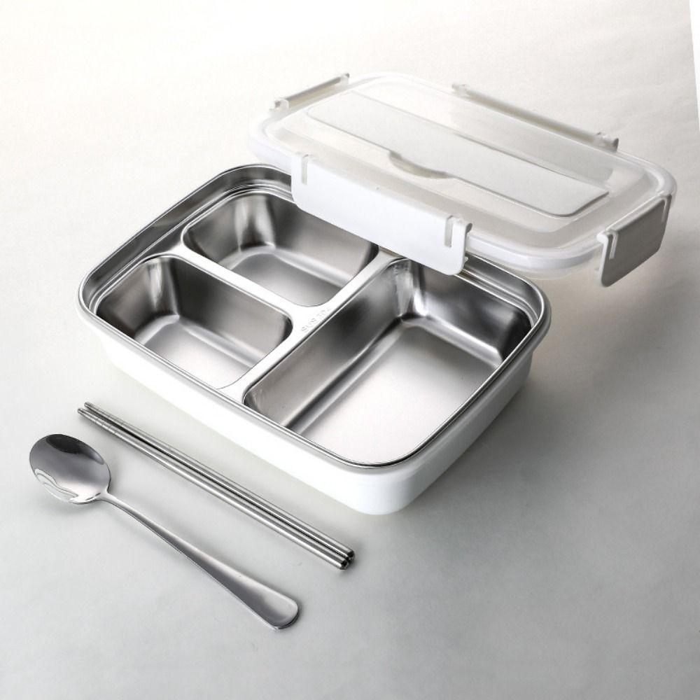 3/4 Grids Divides Food Container Sealed Lunch Container Portable Food Storage Crisper  Tableware