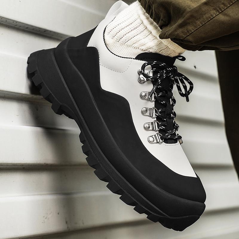 Fashion Quality Black and white casual men's sports shoes Minimalist designer style Daily street walking Handsome young outdoor shoes