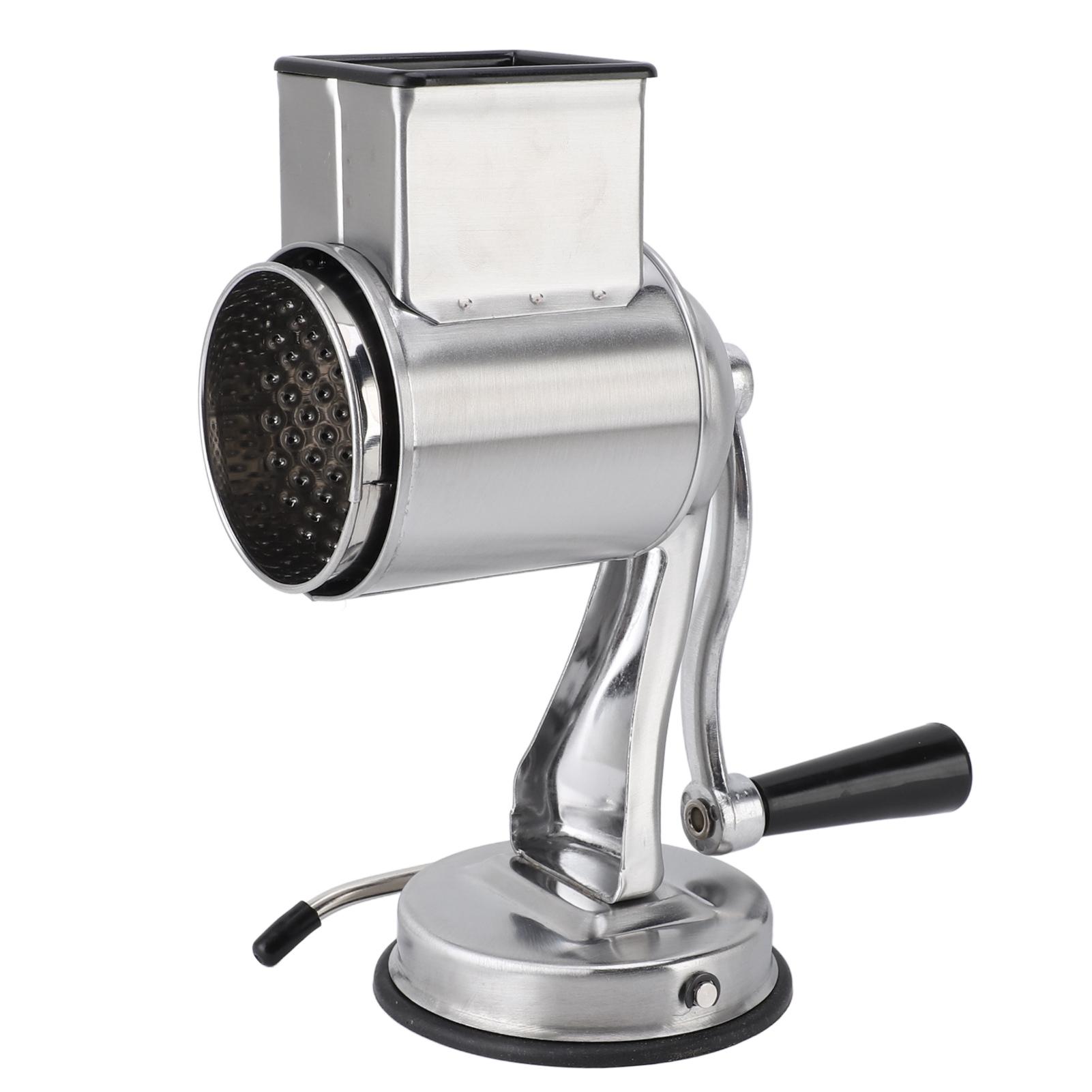 

Manual Cheese Grater Shredder Stainless Steel Kitchen Hand Crank Grinder with 5 Interchangeable Blades and Handle for серебряный