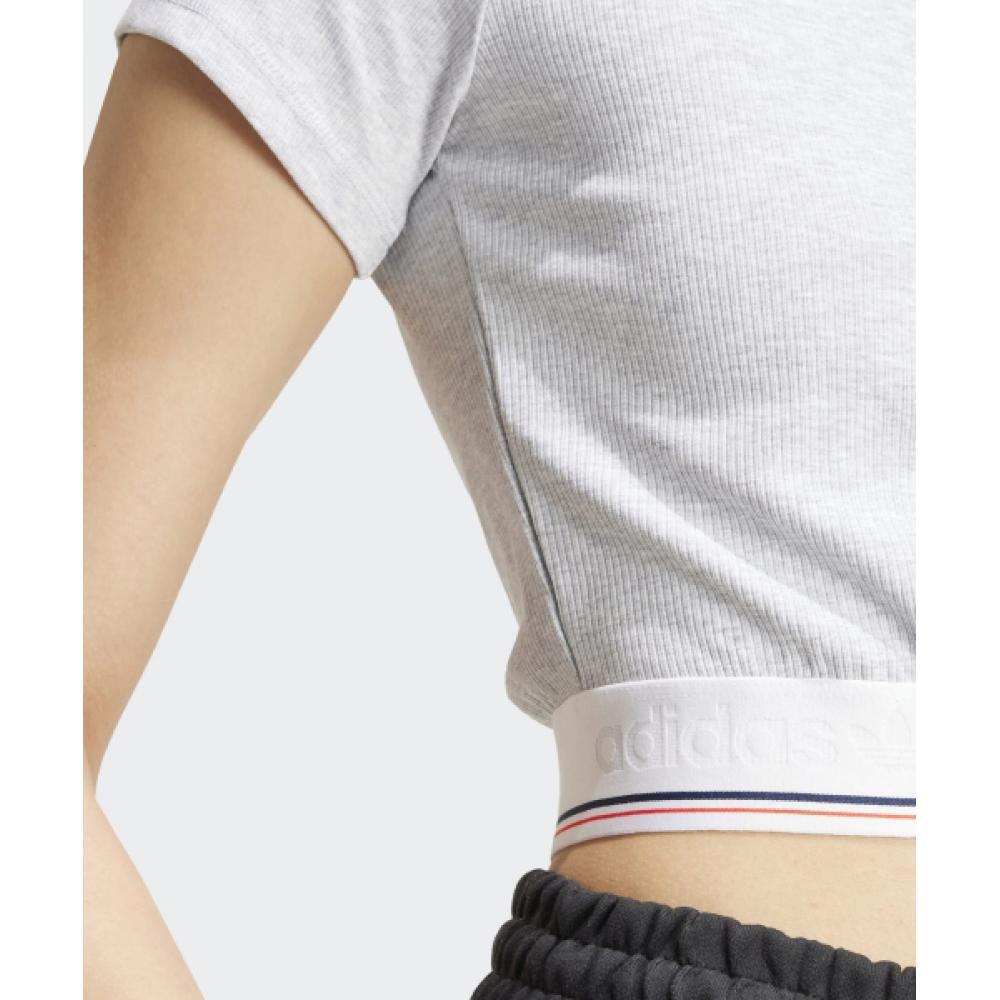Adidas Tape Waistband Tee   Melange Is2318