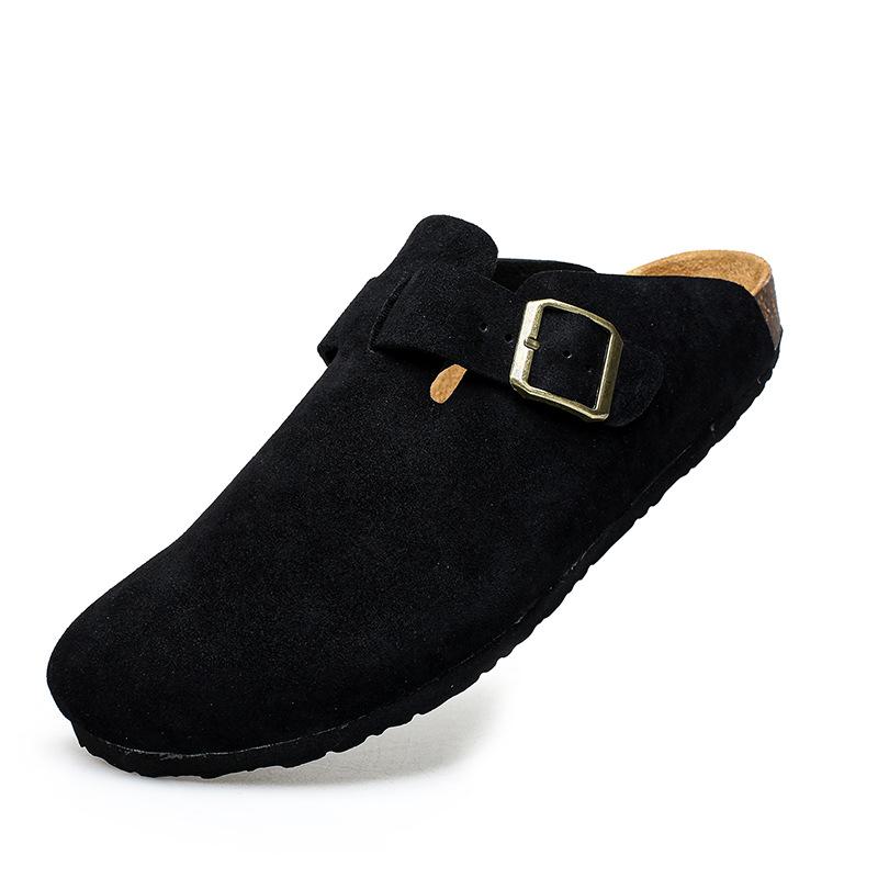 

2025 summer new couple shoes bag head versatile casual half drag fashion trendy shoes non-slip casual versatile 35 чёрный