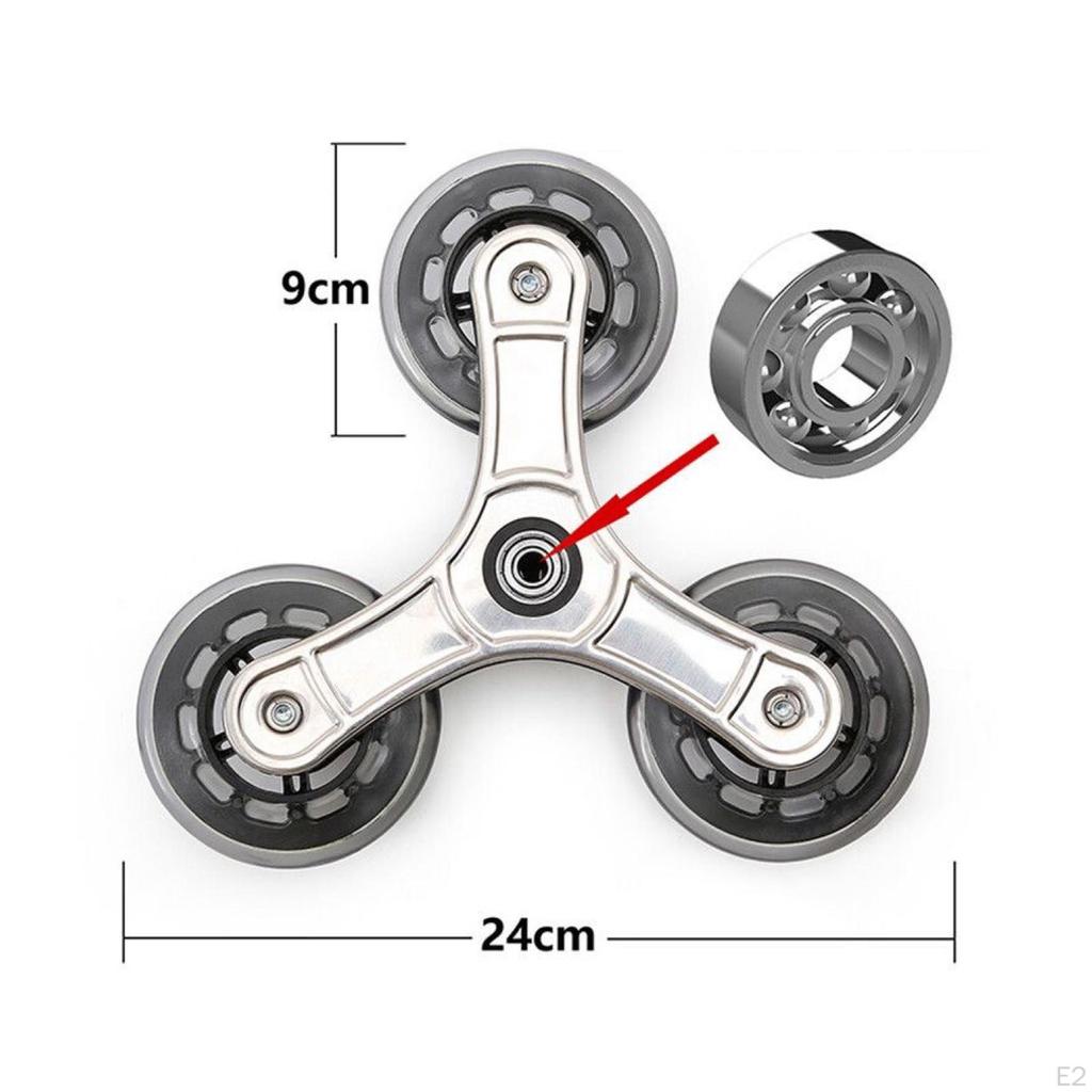2x Folding Shopping Cart Wheels,Triangle Caster Wheels,Stair Climber Replacement Stair Climbing