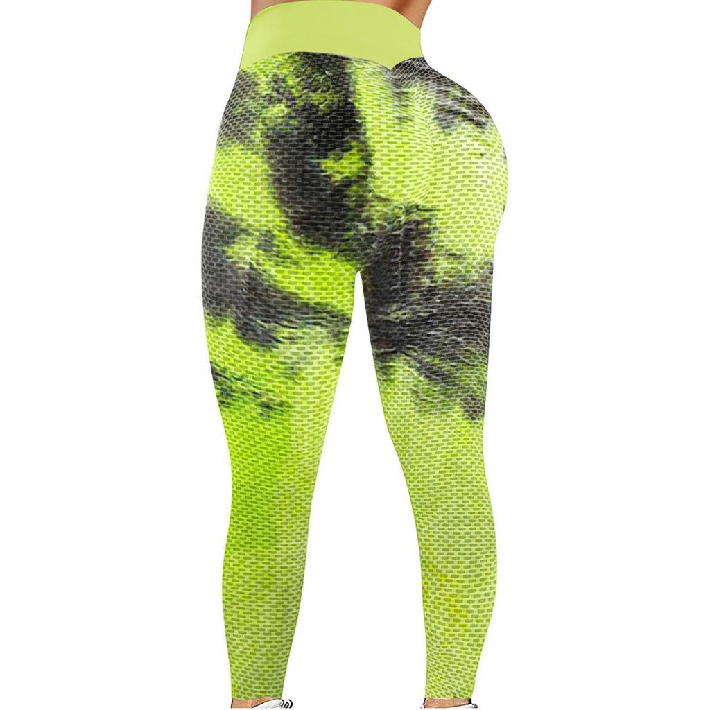 Leggings de Yoga extensibles à teinture par nouage pour femmes, pantalons actifs de sport, de Fitness, de course à pied et de sport