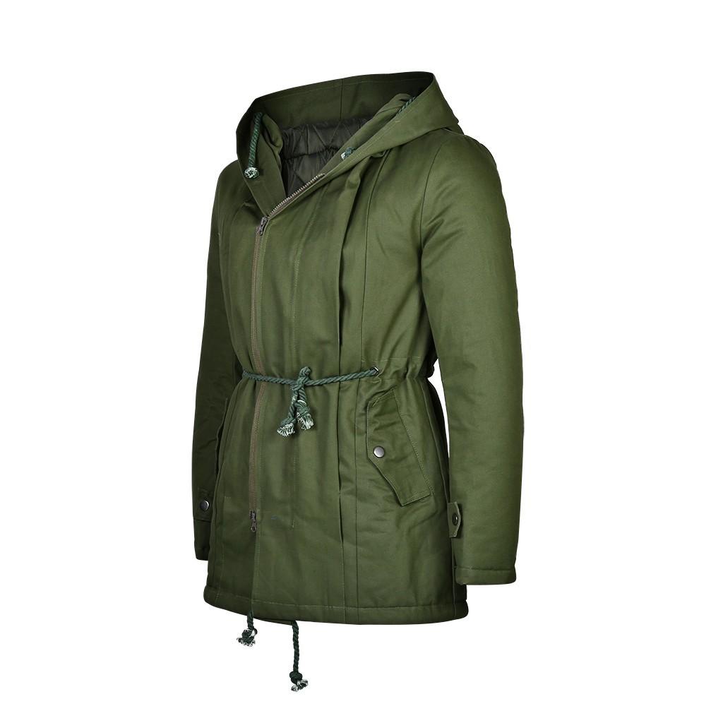 Men Winter Warm Hooded Zip Thick Solid Fleece Coat Outwear Wind Jacket