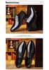 Men's Large Leather Lace-up Formal Shoes - Korean Style Black Work Shoes