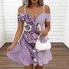 Ladies Spaghetti Strap Charming Hydrangea Bouquet Plus Size Loose Dress