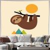 Cute Sloth Tapestry Forest Animal Wall Hanging Nature Decor Bohemian Home Decor Dorm Room Aesthetic Wall Art Gift Tropical Vibe