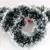 2m Christmas Tinsel Ribbon Garland Xmas Tree Hanging Pendent Ornaments Green Cane Ribbons Wreath for New Year Party Home Decor