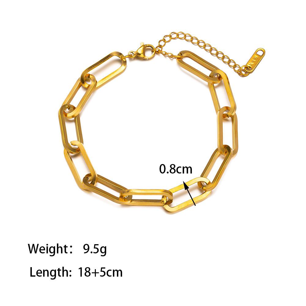 Thick Chain Cuban Chain Hip Hop Necklace Bracelet Jewelry Women, New Trends