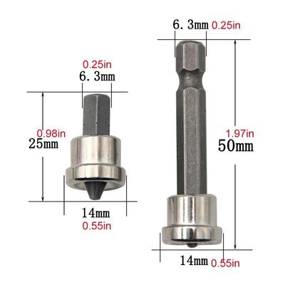 5 Stück 25/50mm Gipskarton Spezialschraube Positionierbit Holzbearbeitung Positionierung Schraubendreher Treiber Werkzeugsatz