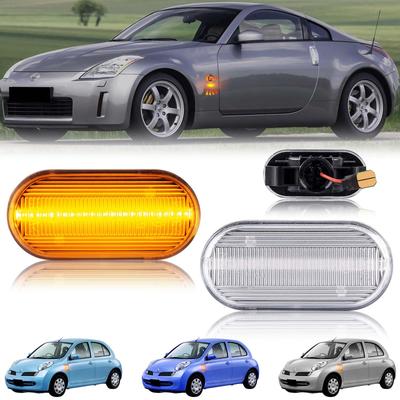 NEIFILES Ersättnings-OEM Sidomarkeringslampor för Nissan Z33 Fairlady Z, E11 Note, K12 March, C11 Tiida och K30 Crew (Föransiktslyftning), Set om 2