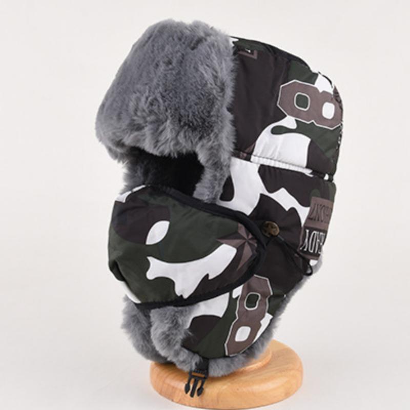 

Кепка Thunderbolt для мужчин, зимняя камуфляжная хлопковая кепка, детская утепленная защитная кепка от холода для защиты ушей от холода для езды на велосипеде One Size армия зеленый