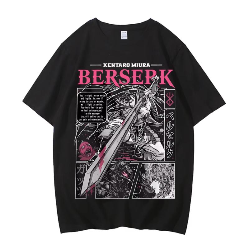 Anime Berserk Tshirt Summer Men Women High Quality Short Sleeve T Shirt Print T-shirt Tops  Trend Fans Clothes
