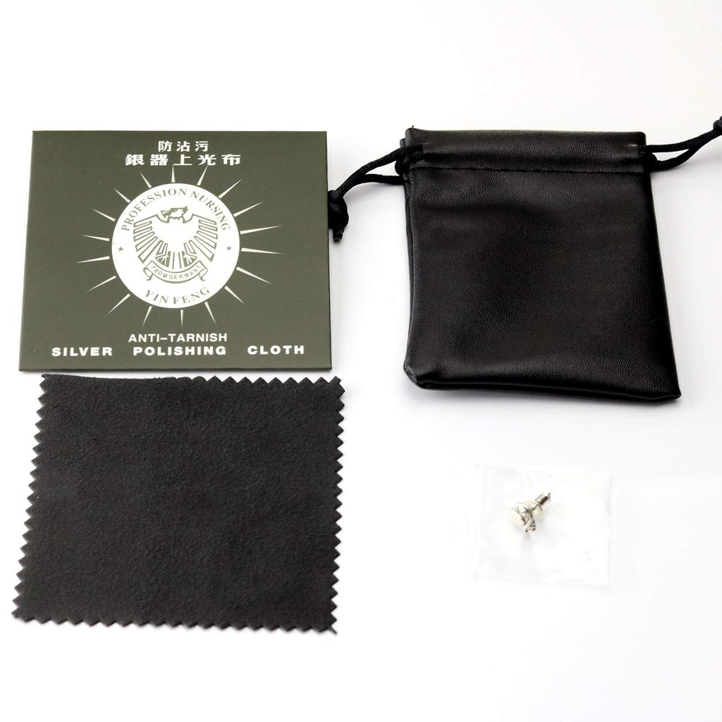 Thorn Heart 925 Sterling Includes Storage Pouch and Silver Polishing Cloth Earrings, Silver,