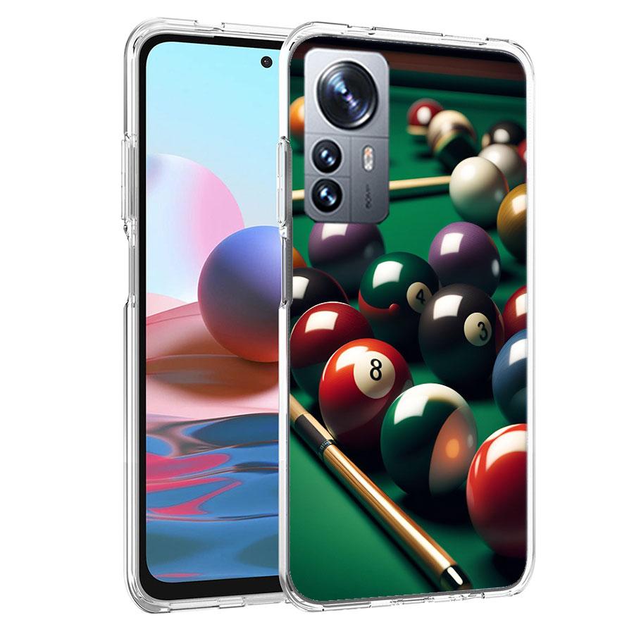 Billiards Table Party Poster Phone Case For Redmi Note 15 Pro 5G 14 13 12 Pro Plus 11 11T 11E 11S 10 Pro 10S 9 9S Cover Cell Cle