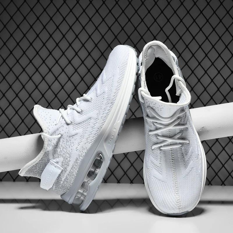 New Men's Air Cushioned Sports Shoes, Fashionable and Versatile, Breathable Mesh, Comfortable and Non Slip Running Shoes 39-46