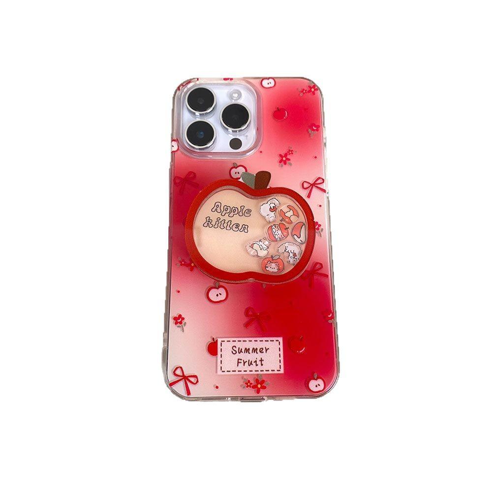 Creative Red Apple Applicable IPhone16 Mobile Case Apple 15pro Pro Case 14 Large Holes 13 Soft Border 12