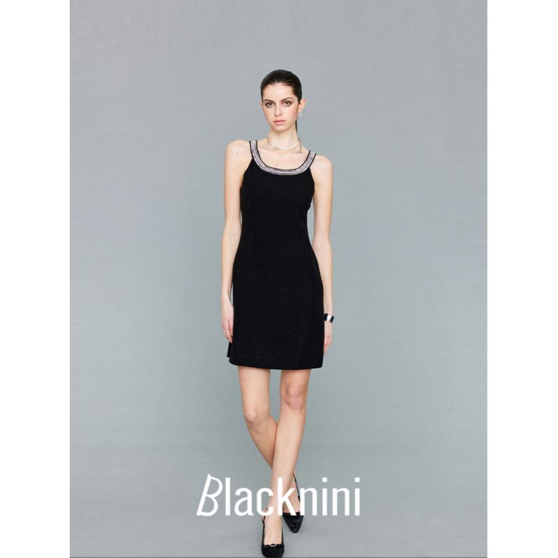 Blacknini Yin Waffle Old Qian Hly Triacetate Twill Fabric Handmade Diamond Outwear/Skirt