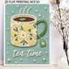 Easy DIY Framed Pearl Bead Painting Kit with Lemon Tea Time Pattern 3D Sparkling Canvas Art for Home Decoration Relaxing Wall Gift Idea