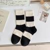 Retro Mid Length Socks Spring Summer Embroidered Socks New Cotton Sports Socks