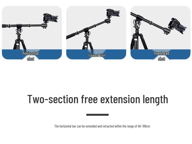 8 Lightweight Camera Overhead Shooting Bracket DSLR Tripod Extension Rod Set for Mirrorless or Mobile Horizontal Shooting