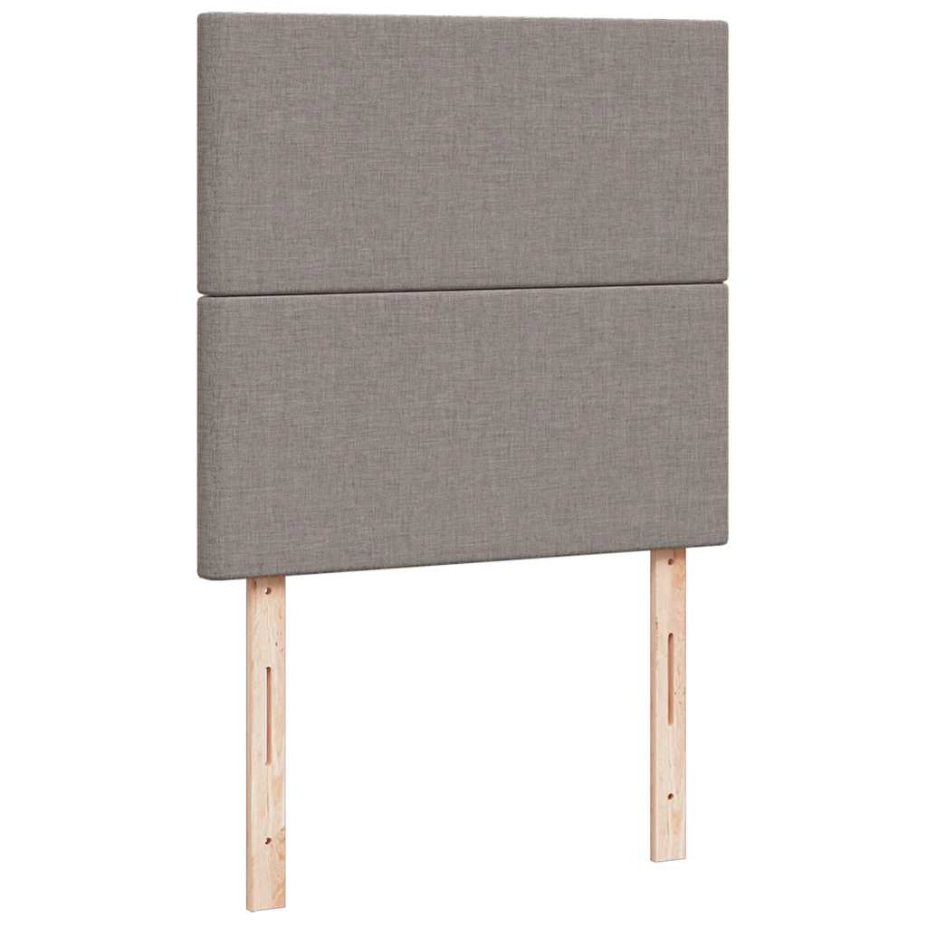 Ottoman Bed with Mattress Taupe 100x200 Cm Fabric