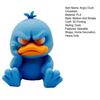 Cartoon Angry Duck Figurine 3D Printed Frowning Sitting Duck Statue Sculpture Little Blue Yellow Duck Ornament Decoration