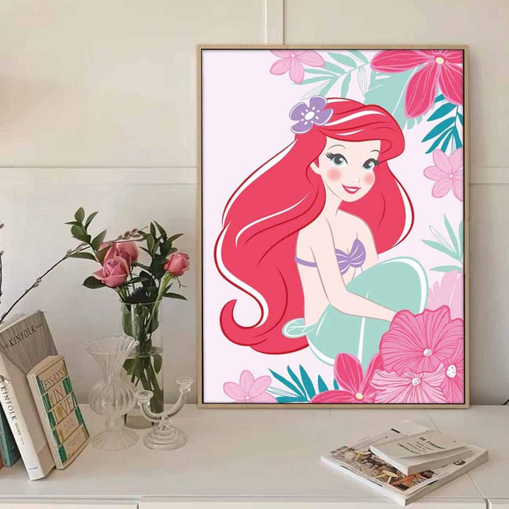 DIY Diamond Painting The Playful Mermaid Princess Cross Stitch Kit Mosaic Art Diamond Painting Full Circle Diamond Home Decoration