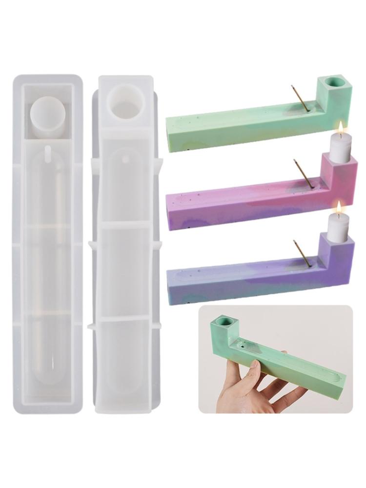 Incenses Holders Silicone Molds Epoxy Resin Mold Candle Holder Candlestick Mold Aromatherapy Decor Tool -stick
