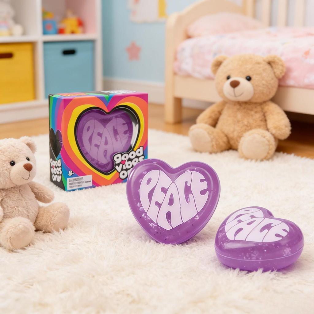 Heart Shape Slow Rising Squishys Fidget Toys And Stress Relievers Anti Stress Ball Squeeze Toy Purple Cute Stress Relief Toys