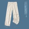 Paratrooper Cargo Pants Spring & Fall New Arrival Foreign Trade Women's Clothing Drawstring Lace Waist Zipper Multi-Pocket Wide Leg Pants 30253
