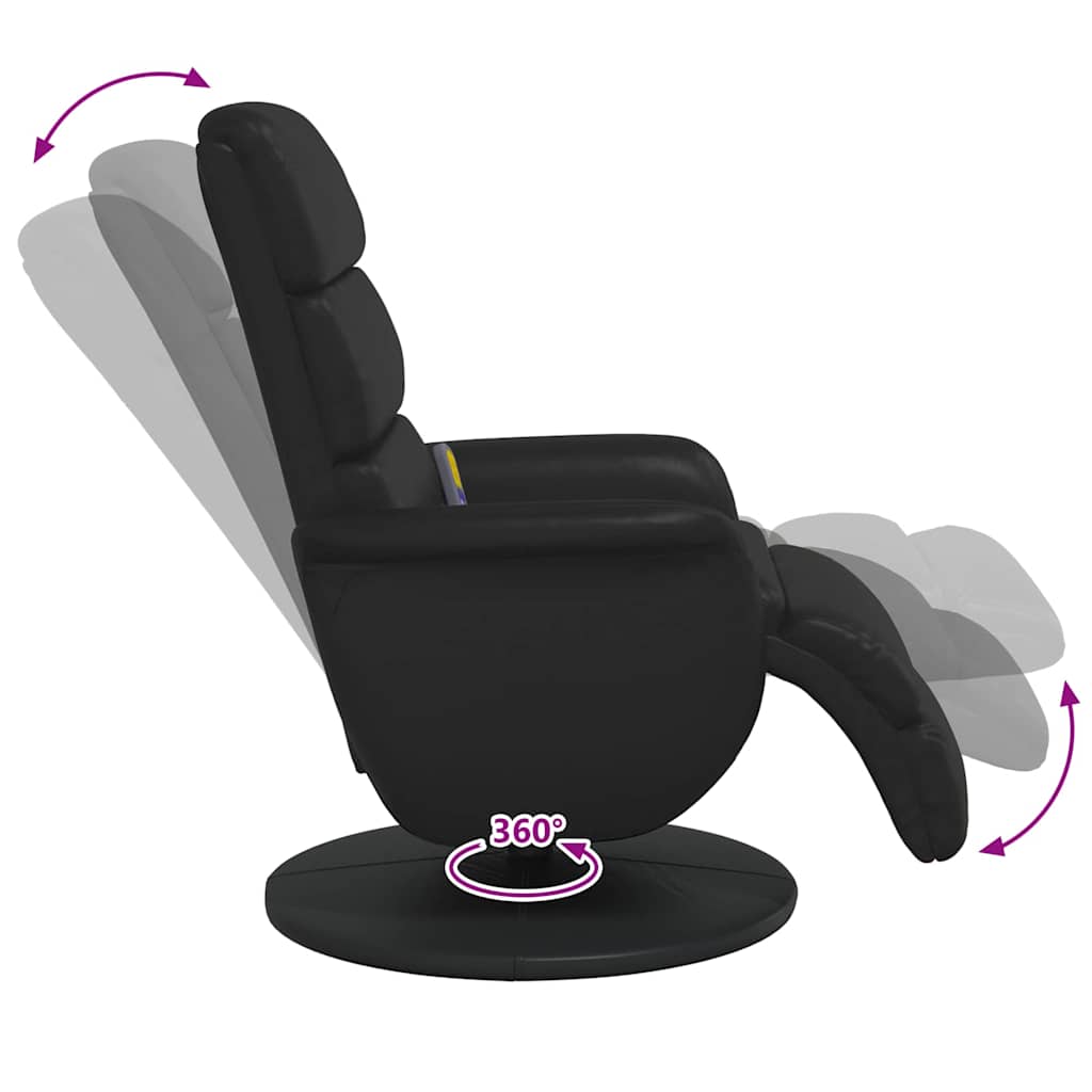 Massage Relax Chair Black 71 X 98 X 106 Cm Artificial Leather