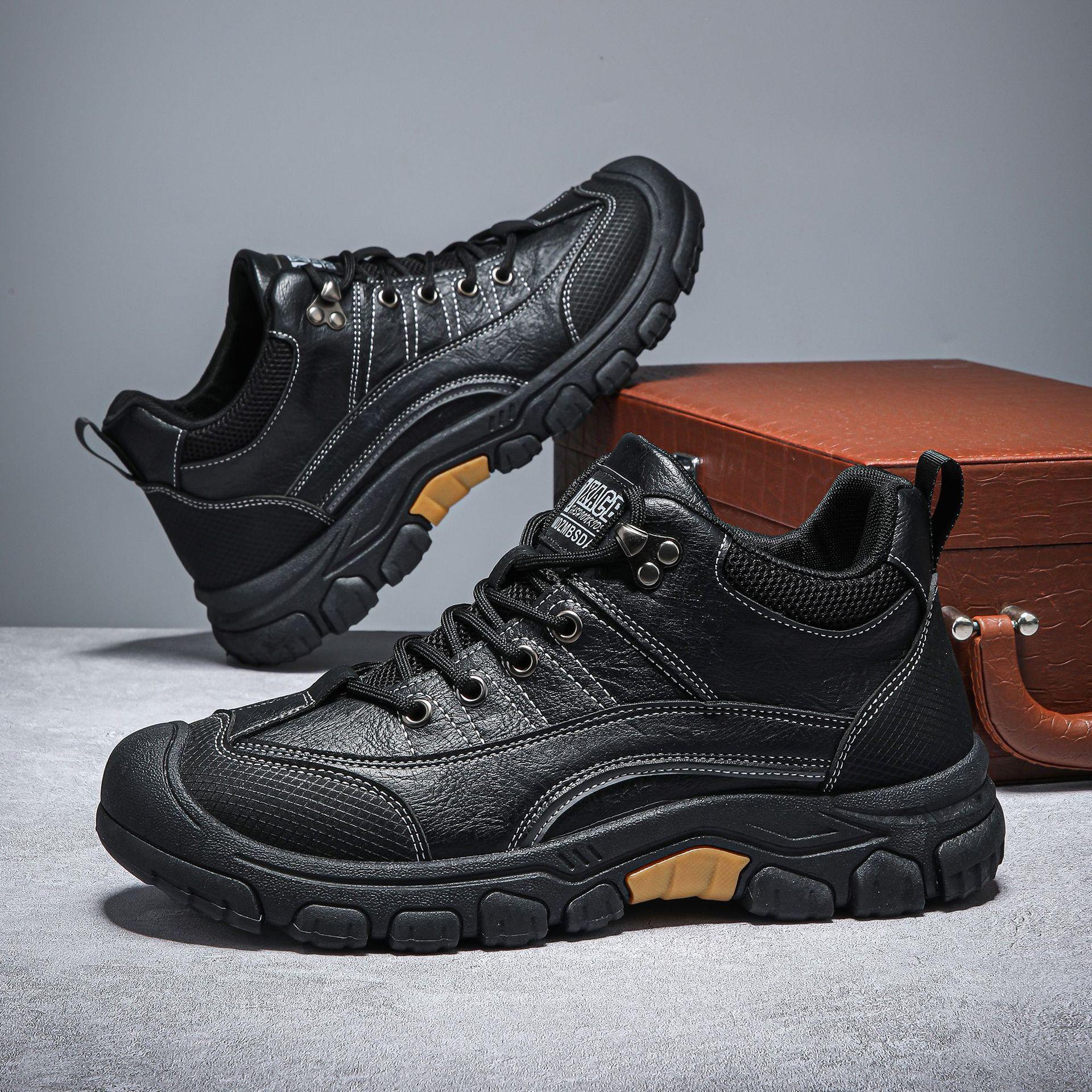 

Осень Новые Мужские Модные Ботинки Высокого Качества Нескользящие Износостойкие Альпинистские Ботинки Мужские Ботильоны Для Путешествий Botas Hombre 39 чёрный