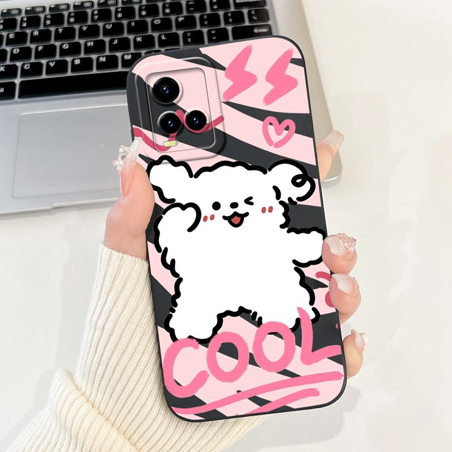 For Vivo Y33s Case V2109 Shockproof Cover Cute Dinosaur Panda Fundas Cases For Vivo Y21 2021 Y21A Y21S Y21T Y33T VivoY33s Bumper
