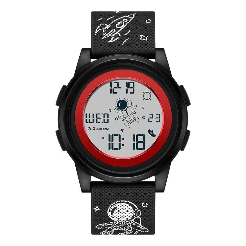 Sanda Astronaut Teen Unisex Waterproof Fashion Alarm Clock Wristwatch