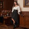 Damen Spitzen-Zweiteiler-Set (Oberteil und Rock) für Halloween-Kostüm