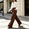 Damenmode High Waist Gerade Beine Lässige Kleiderhosen