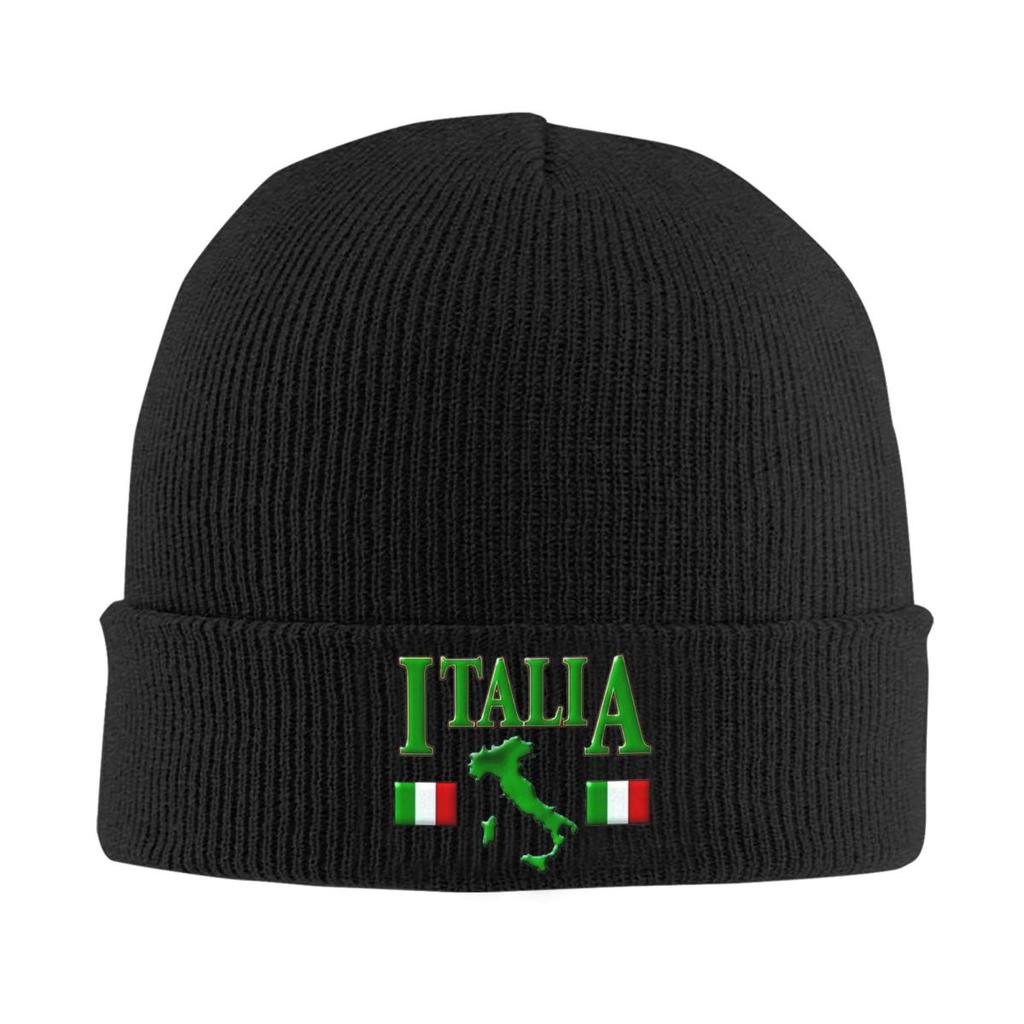 Italia Warm Knitted Cap Fashion Bonnet Hat Autumn Winter Outdoor Beanies Hats for Men Women Adult