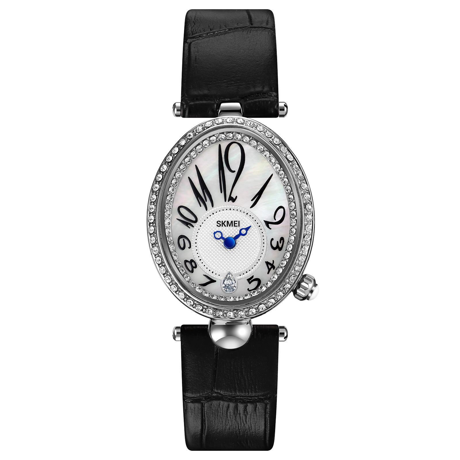 

Женские часы персонализированные поверхность скорлупы голубиного яйца простые легкие роскошные студенческие универсальные кожаные нишевые женские часы