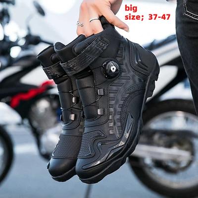 Motorcycle Boots Men Motor Motorbike Riding Shoes Anti-Fall Motorcycle Shoes Motocross Off-Road Racing Boots Botas Moto
