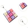 Fidget Keychain Mechanical Key Button 9-Button for Office Home Gift Birthday Drive Away