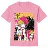 2026 Summer One Piece Corazon Retro Cotton Print TShirt Anime Fans Casual Sport Harajuku Top Adult Kids Short Sleeve Tee Y2k